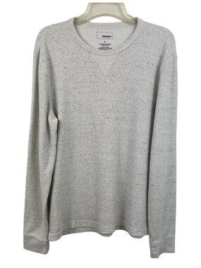 Sonoma Goods For Life Gray Long Sleeve Waffle Knit Shirt Mens Size Large